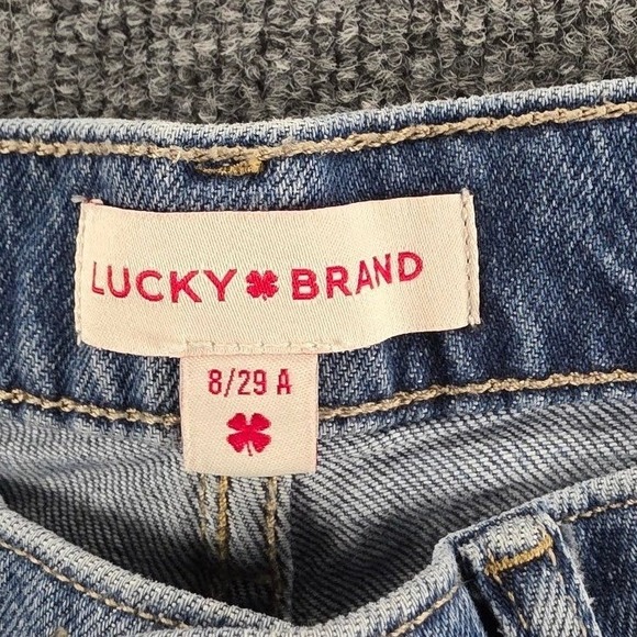 Lucky Brand High Rise Straight Leg Jeans Medium Wash Blue Size 8/29 80318 - Picture 5 of 12